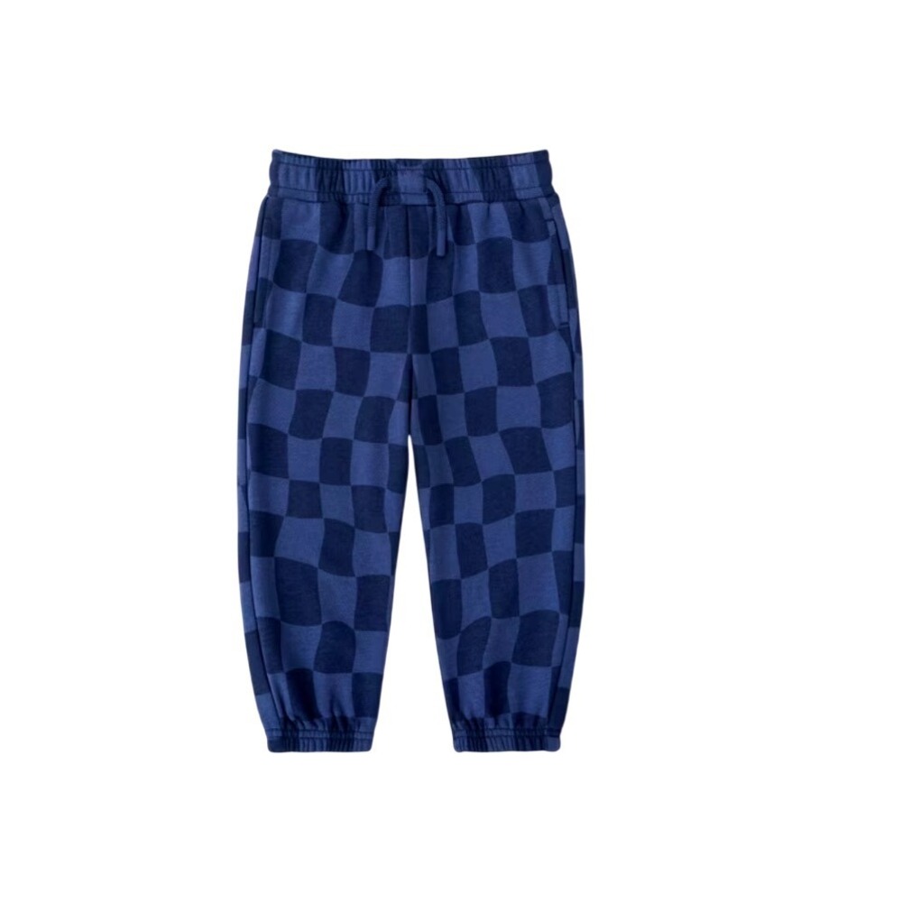 Member Mark Boys Orange Long Sleeve Tee & Blue Checkered Jogger Set Sz 12Months - Picture 4 of 6
